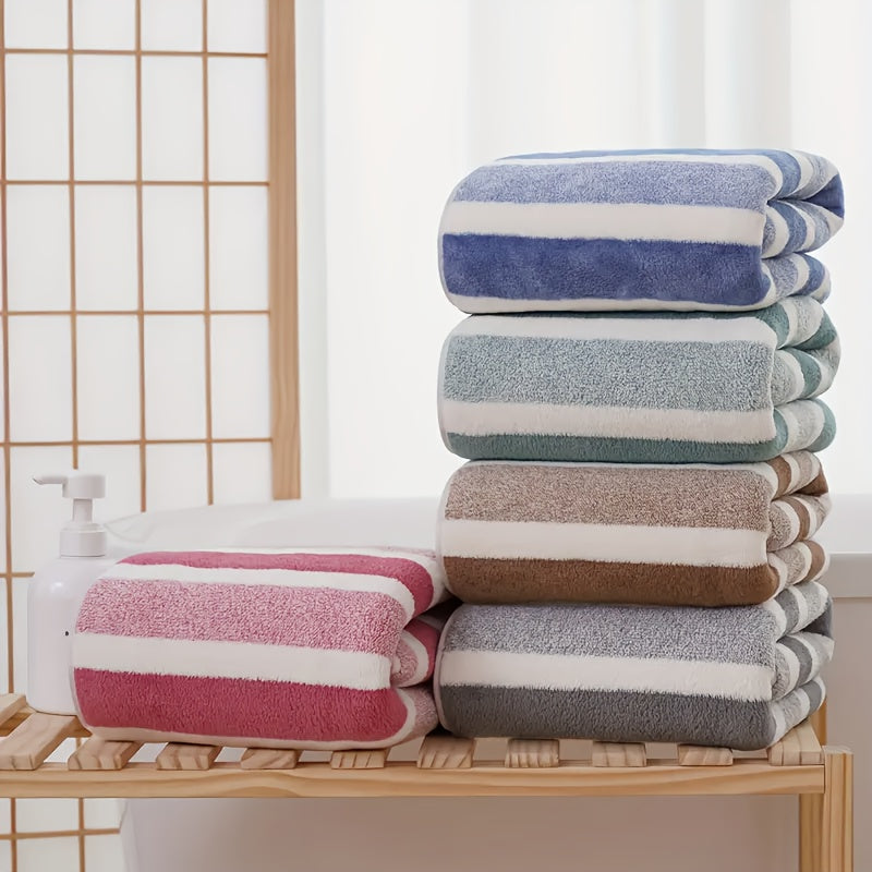 Ultra-Absorbent Microfiber Bath Towel - Quick Dry, Soft & Durable for Sports, Gym, and Shower Use - Available in Brown, Green, Blue