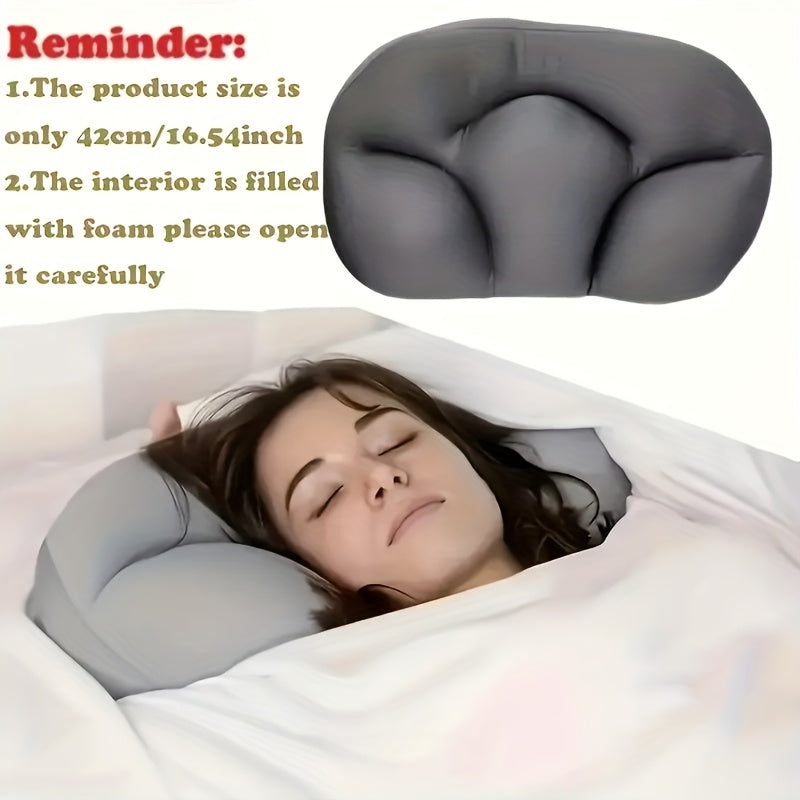 Egg-Shaped 3D Foam Neck Support Pillow, Lightweight, Dry Clean Only, Non-Textile Cover, Comfortable All-Around Sleeping Cushion for Side and Back Sleepers, Pillows for Sleeping