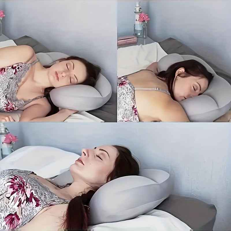 Egg-Shaped 3D Foam Neck Support Pillow, Lightweight, Dry Clean Only, Non-Textile Cover, Comfortable All-Around Sleeping Cushion for Side and Back Sleepers, Pillows for Sleeping
