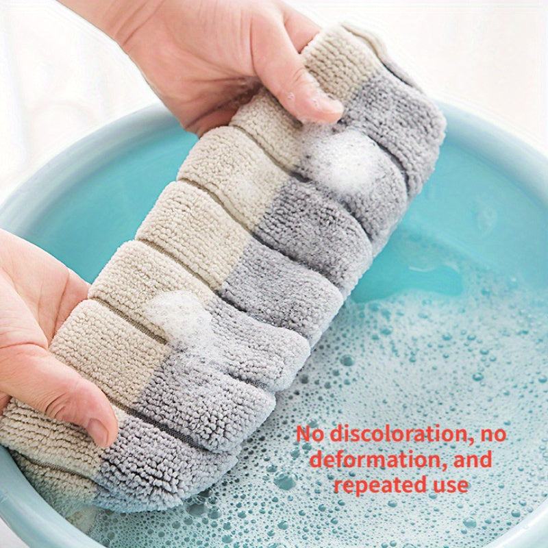 4-Pack Cozy Knitted Toilet Seat Covers, Thickened Washable Polyester Fiber, Non-Slip Bathroom Seat Protector with Drawstring