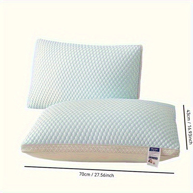 2-Pack Cooling Breathable Tofu Pillows - Relaxing Neck Support, Home, Bedroom, Hotel Comfort Sleep - Perfect Holiday Gift - RV Bedding Accessories, Polyester Material