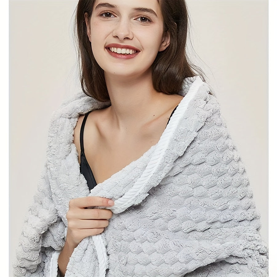 Ultra Soft Cloud Grid Bath Towels Set - Super Absorbent, Quick-Dry Microfiber for Spa & Fitness, Durable Everyday Use - Suitable for Autumn And Winter