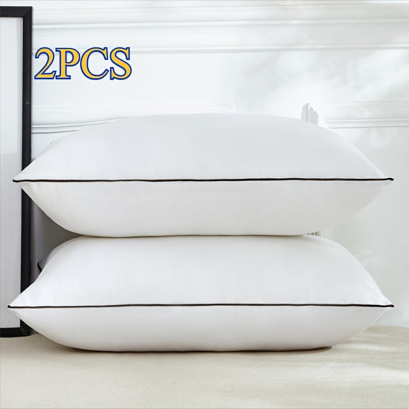 Two-Piece Standard-Size Deluxe Cooling Bed Pillow - Soft 3D microfiber padding provides optimal support and breathable cover provides cool comfort, promotes deeper sleep and reduces bumps, making it ideal for side, back and prone sleepers