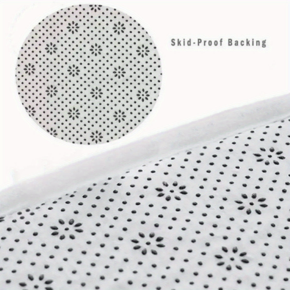 3pcs Blue And White Turtle Back Leaf Pattern Bathroom Mat Set with Toilet Seat Cover And U-Shaped Foot Pad.