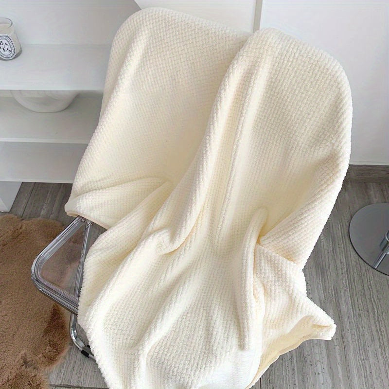 3pcs Super Soft Coral Fleece Pineapple Grid Bath Towel - Absorbent, Large Size - Ideal for Beach, Home, and Bathroom Use