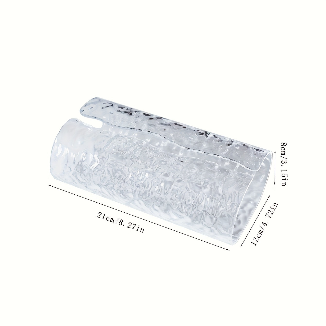 1pc elegant oval corrugated texture tissue box cover, sparkling tissue box, suitable for bathroom, dressing table tissue dispenser, high-end living room desktop decoration, simple and luxurious coffee table tissue storage