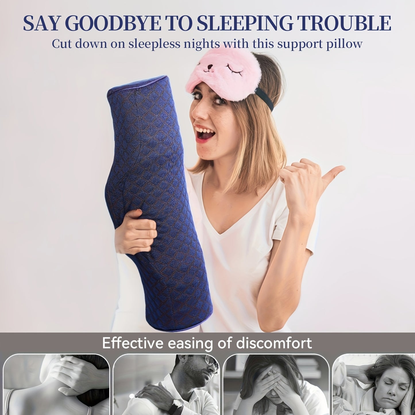 Ergonomic Neck Care 1pc Cervical Support Pillow - On-the-Go Comfort & Instant Relaxation Products, Leg Cushion