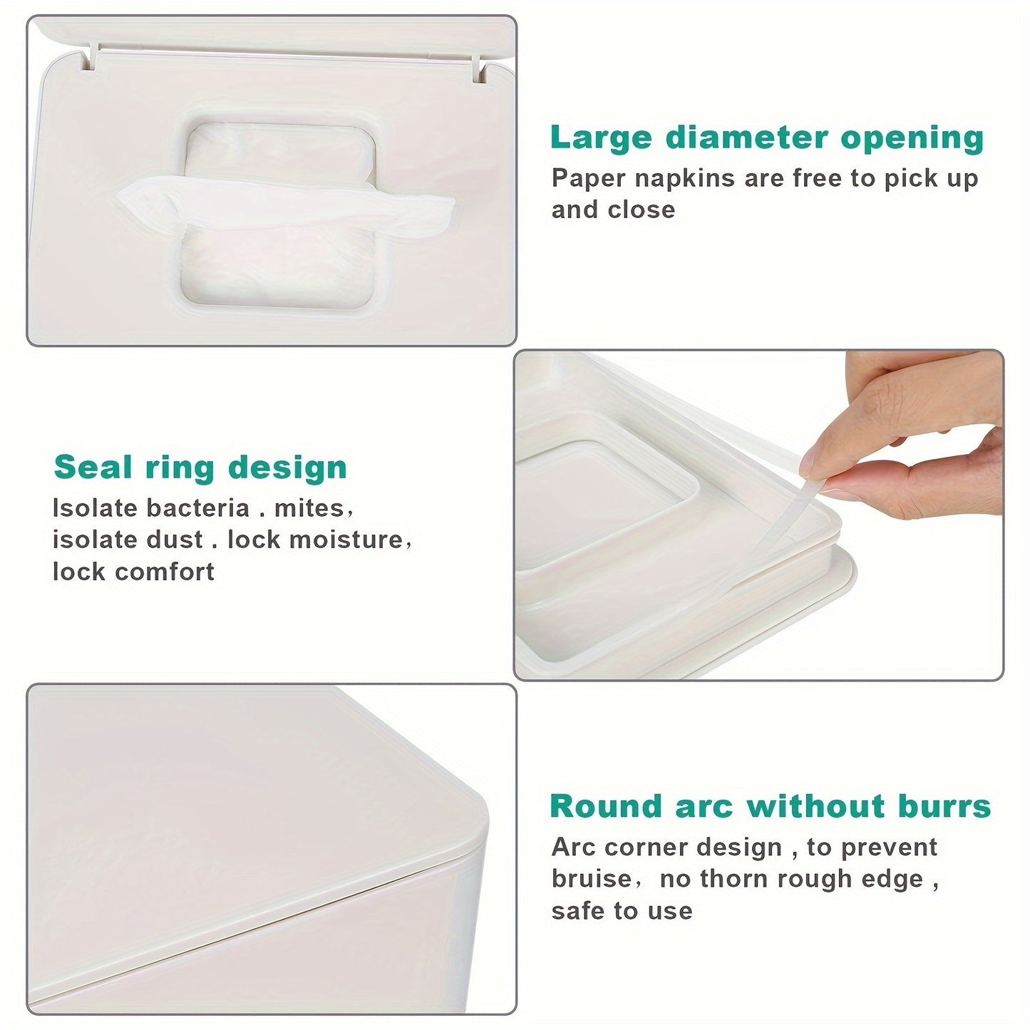 Tissue Box Wet Wipe Box Mask Box Storage Box Pack Of 2 Wet Wipes Dispenser Box, Toilet Paper Box With Lid, Napkin Box, Baby Wipes Box, Tissue Box, Napkin Box With Lid
