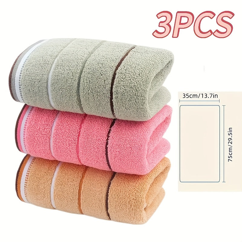 Set of 3 Luxurious Bath Towels And Face Towels, Made of 100% Polyester, Measuring 28.74X12.99 Inches, Soft And Absorbent, Quick-Drying Towels, Suitable for Bathrooms.