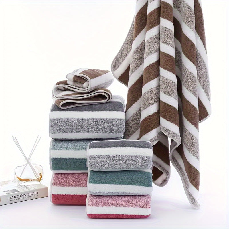 1 Set Quick Dry Towel 1 Set Contemporary Low Allergy Polyester Towels - Quick Dry, Absorbent, Hypoallergenic Rectangular Hand & Bath Towels for RVs, Homes & Kitchens - Machine Washable
