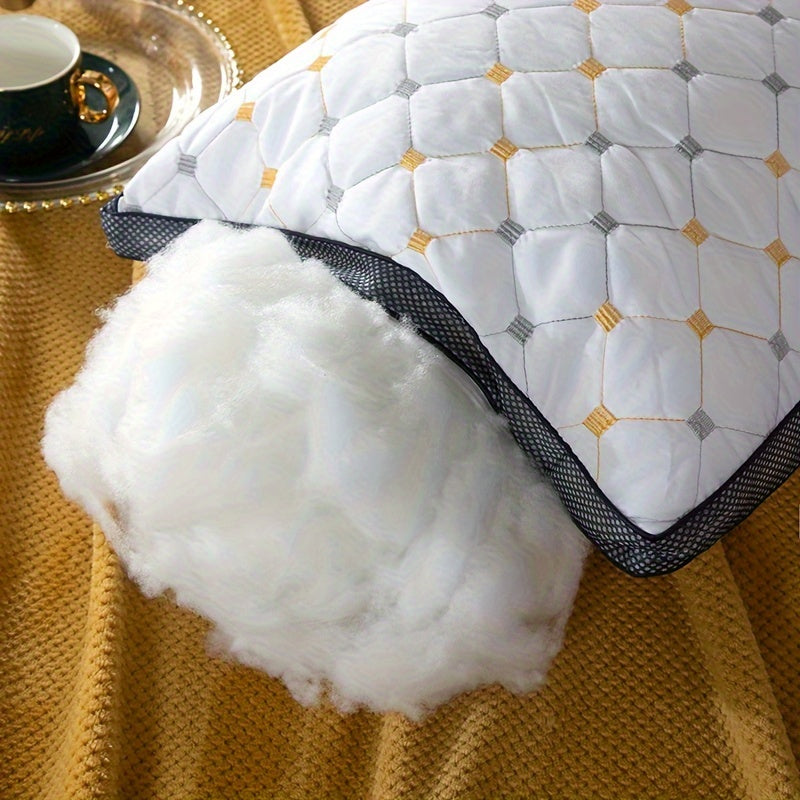 2pcs Boho Style Quilted Polyester Pillows - Zippered, Machine Washable, Multi-Position Comfort for Dorm & Hotel Use, Fantasy Themed, All-Season