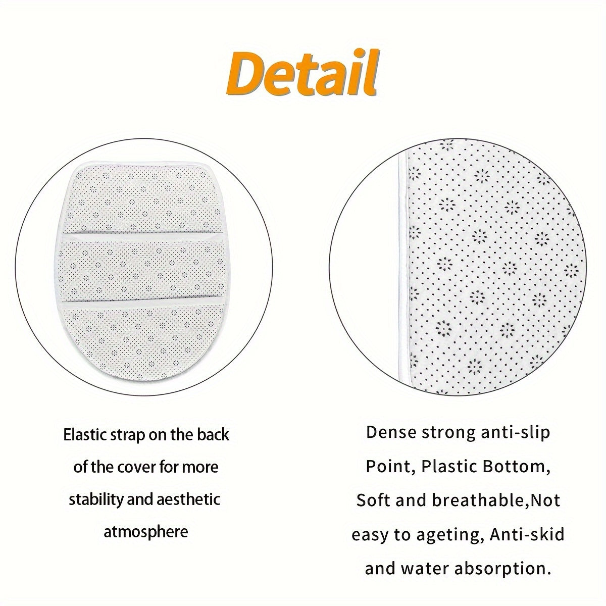 3-Piece Soft & Lightweight Floral Bathroom Rug Set: U-Shaped Toilet Seat Cover, Bath Mat, and Rug - Machine Washable for Bathroom Decor
