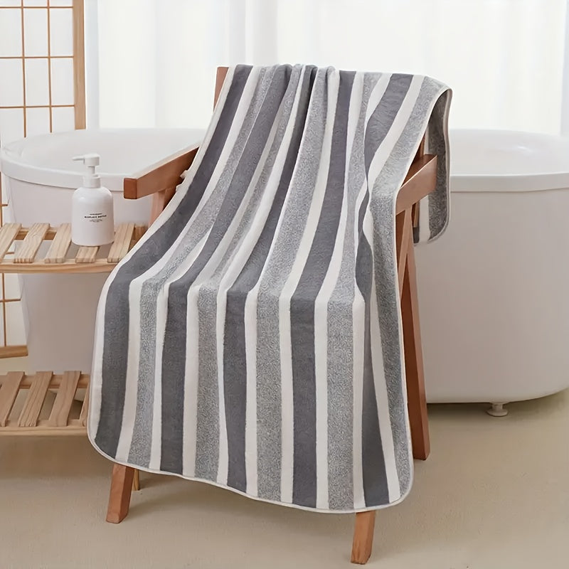 Ultra-Absorbent Microfiber Bath Towel - Quick Dry, Soft & Durable for Sports, Gym, and Shower Use - Available in Brown, Green, Blue