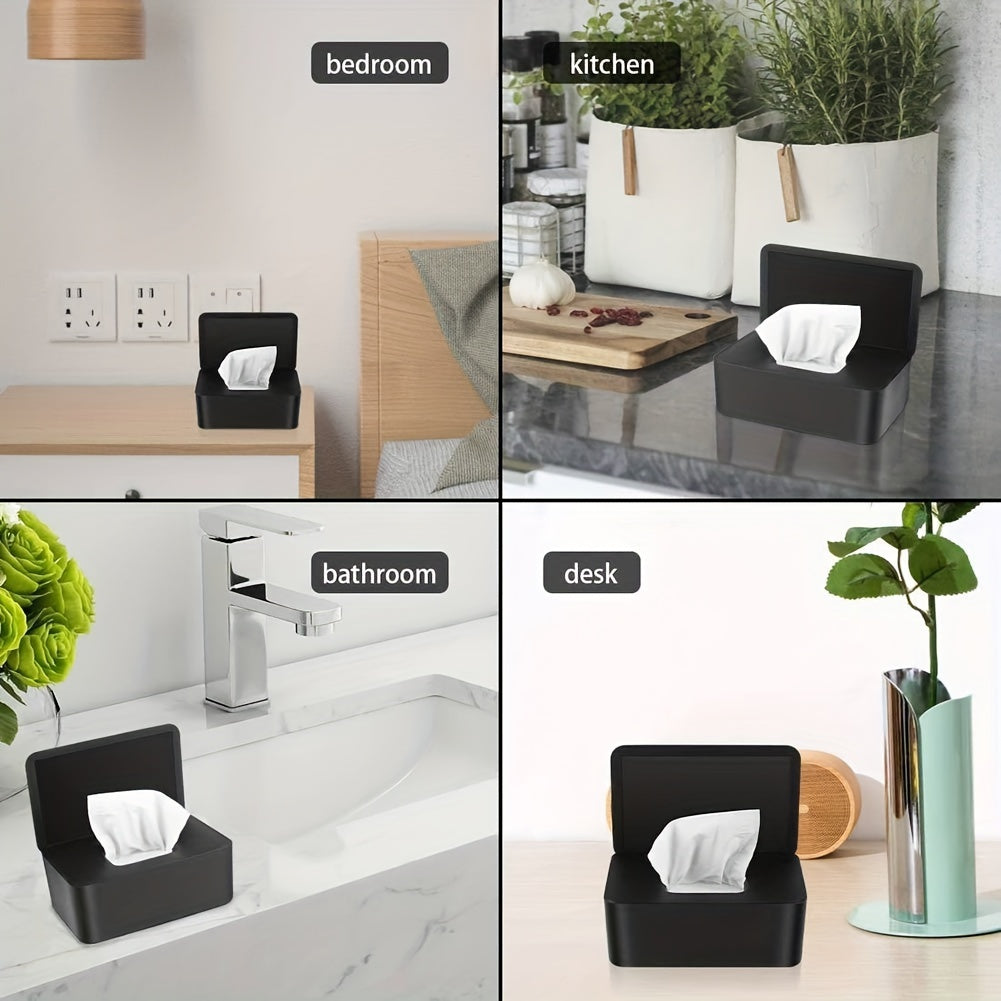 Tissue Box Wet Wipe Box Mask Box Storage Box Pack Of 2 Wet Wipes Dispenser Box, Toilet Paper Box With Lid, Napkin Box, Baby Wipes Box, Tissue Box, Napkin Box With Lid