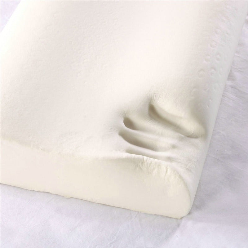 1pc Orthopedic Neck Support Pillow for Gentle Sleep Relief - Soft, Rebounding Comfort with Adjustable Cervical Spine Alignment, White Polyester Cover, Hand Wash Only, Pillow for Neck Pain