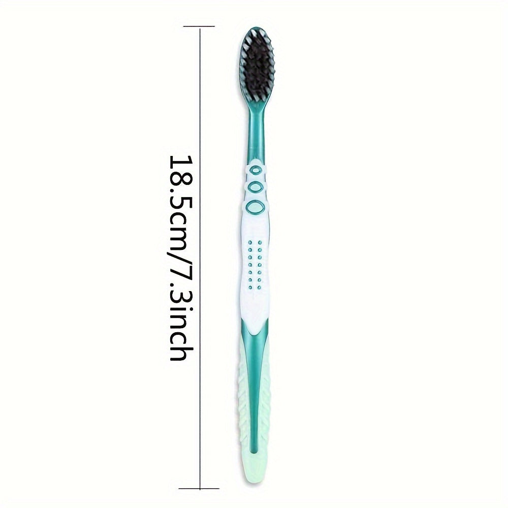 4pcs Soft Nylon Bristle Toothbrushes for Adults – Ultra-Soft, Wide Head, Anti-Slip Handle, Vibrant Color Combinations (Blue, Green, Red, White) – Gentle on Sensitive Teeth & Gums, Daily Oral Hygiene | Stylish Oral Hygiene | Pp+Ptr Handle