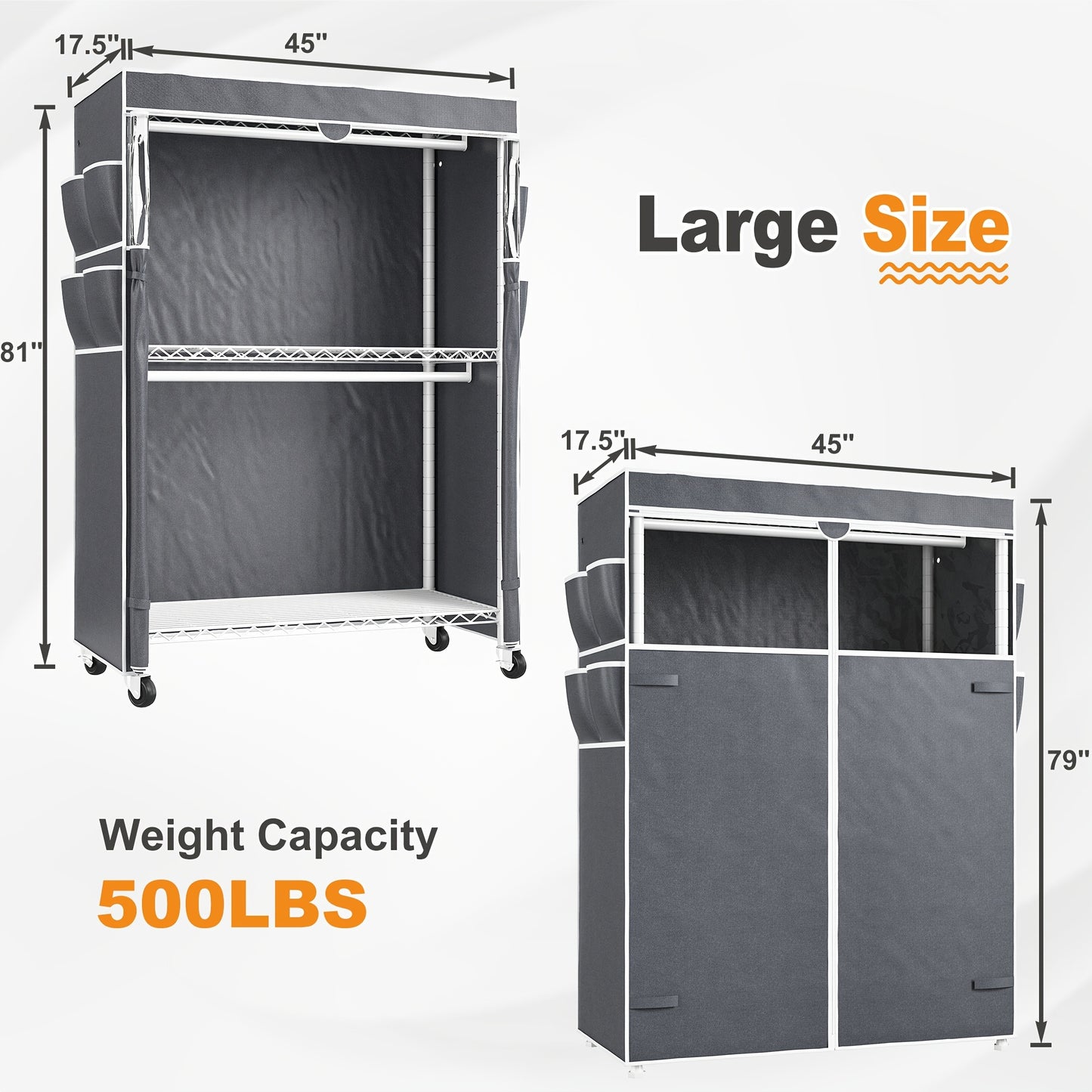 Spacious Heavy Duty Clothes Rack 81\