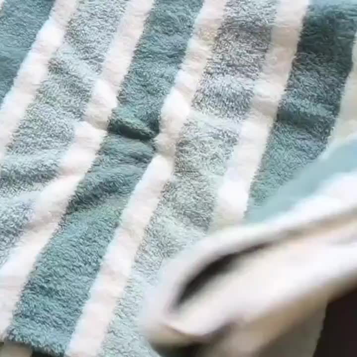2pcs Luxurious SoftTouch Striped Bath Towel Set - Ultra-Absorbent, Quick-Dry & Gentle on Skin for Ultimate Comfort - Ideal for Home Decor, Beauty Salons & Spa Experience