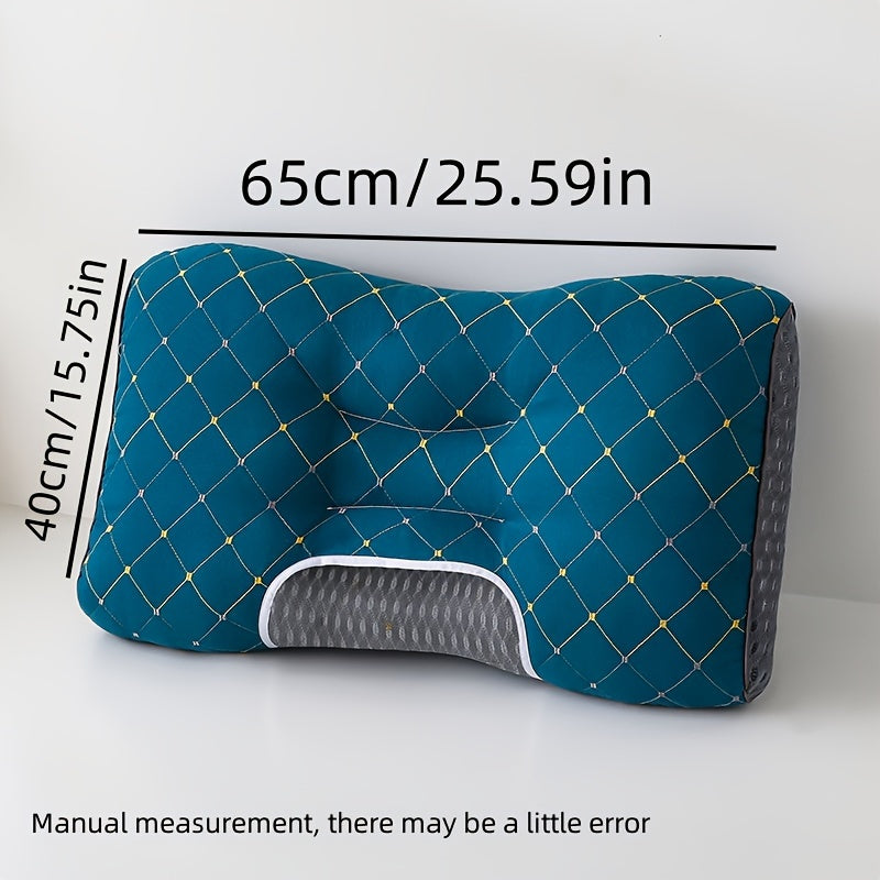 2pcs Ergonomic 3D Neck Support Pillows, Compressible Polyester Fiber & Cover, Washable Multi-Use Cushions for Sleeping, Ideal for Home, Hotel, Travel, Perfect Gift for Valentine's Day & Holidays