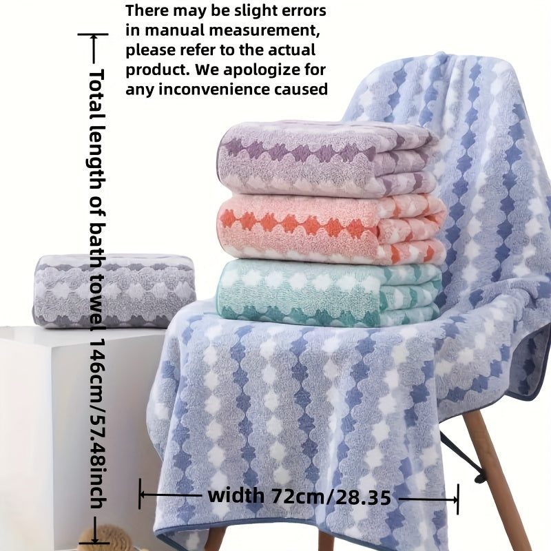 Thickened and enlarged bath towel set for adult Men's and Women's household quick drying and absorbent beach towels, gift universal bath towel, super soft, super absorbent, fast drying, modern design