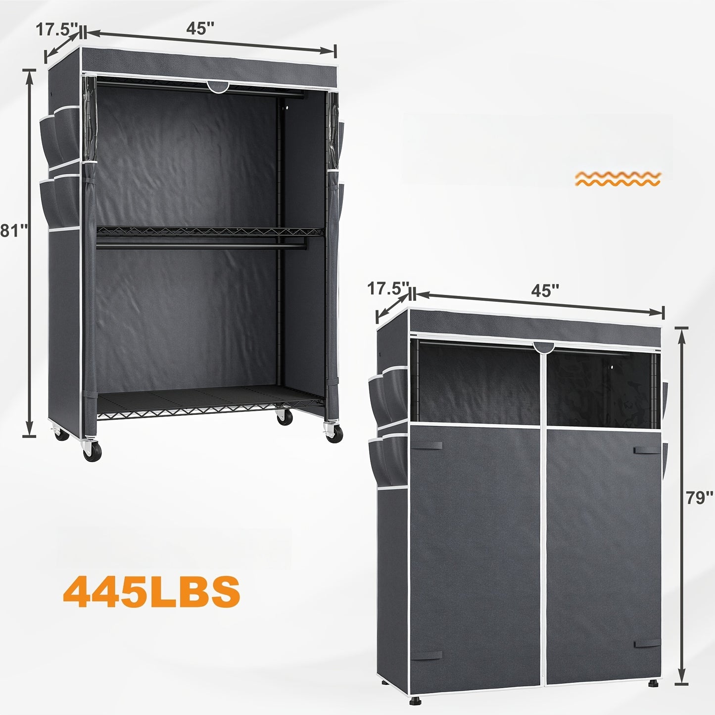 Spacious Heavy Duty Clothes Rack 81\