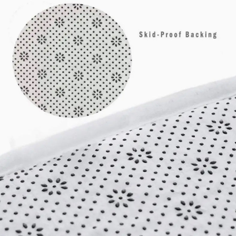 Beach Starfish Pattern Mat Set 3pcs Ocean Series Bathroom Mat Set - Fade Resistant, Woven, 580gsm Flannel Polyester - Includes Toilet Lid Cover, Seat, U-Shaped Foot Rug Beach Starfish Pattern