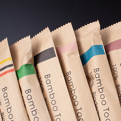 60pcs Bamboo Toothbrushes, Suitable for Adults, Soft Nylon Bristles, 100% Biodegradable, Full Head Design, Suitable for Deep Oral Cleaning and Daily Teeth Care - Unscented, Suitable for Men and Women, High-Quality Toothbrush Set