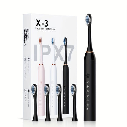Smart Sonic Electric Toothbrush with Soft Bristles, Rechargeable, Whitening, Automatic, for Adults and Students