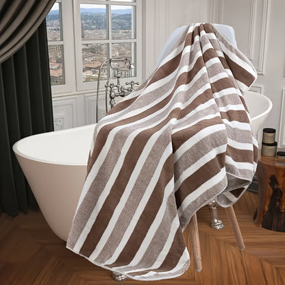 Ultra-Absorbent Microfiber Bath Towel - Quick Dry, Soft & Durable for Sports, Gym, and Shower Use - Available in Brown, Green, Blue