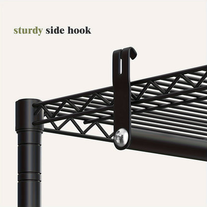 Heavy Duty Metal Rack Heavy Duty 910LBS Metal Clothes Rack - Freestanding Wardrobe Closet Rack - 75\