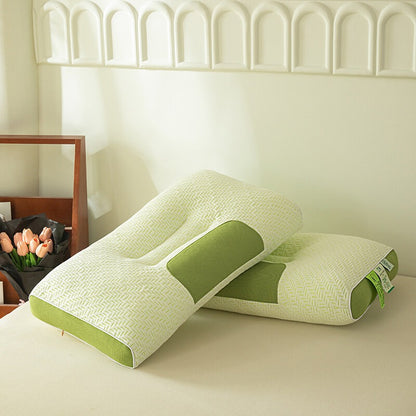 A new bamboo charcoal fiber SPA washable neck pillow, breathable pillow, Ergonomic Pillow, Advanced Cervical Pillow Cozy Sleeping, Odorless Ergonomic Contour Pillows, Orthopedic Bed Pillow for Side Back Stomach Sleeper, Pillow Side Sleeper