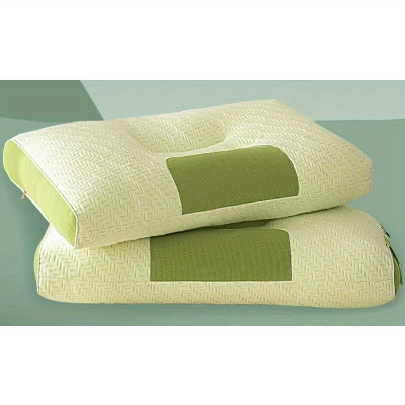 A new bamboo charcoal fiber SPA washable neck pillow, breathable pillow, Ergonomic Pillow, Advanced Cervical Pillow Cozy Sleeping, Odorless Ergonomic Contour Pillows, Orthopedic Bed Pillow for Side Back Stomach Sleeper, Pillow Side Sleeper
