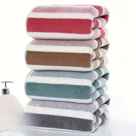 Super Soft Bath Towels Four Super Soft Absorbent Bath Towels Suit - Quick-Drying Shower Strip - Family Bathroom Essential