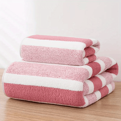 1 Set Quick Dry Towel 1 Set Contemporary Low Allergy Polyester Towels - Quick Dry, Absorbent, Hypoallergenic Rectangular Hand & Bath Towels for RVs, Homes & Kitchens - Machine Washable