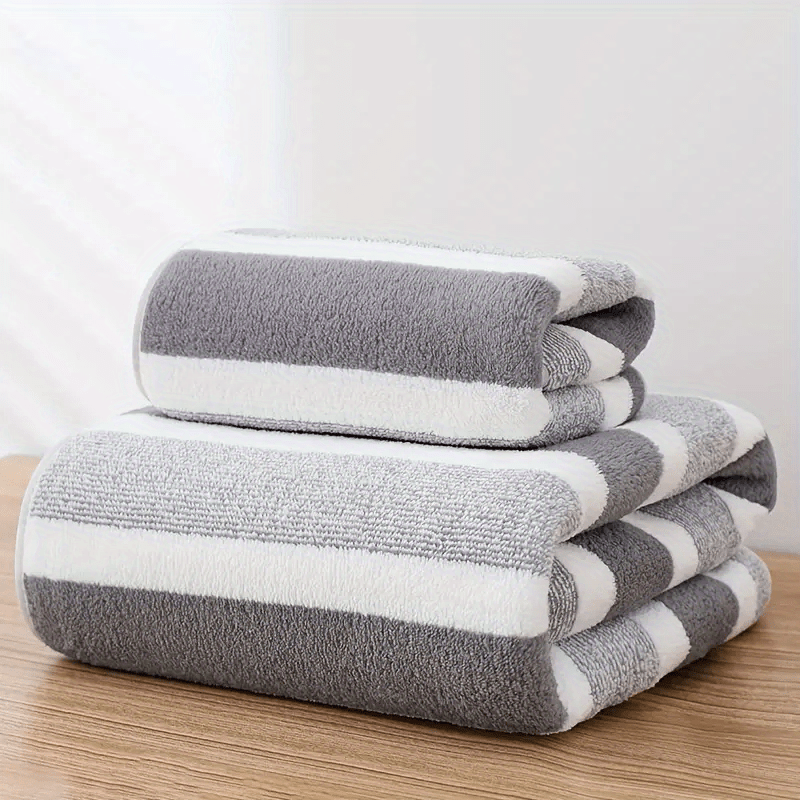 1 Set Quick Dry Towel 1 Set Contemporary Low Allergy Polyester Towels - Quick Dry, Absorbent, Hypoallergenic Rectangular Hand & Bath Towels for RVs, Homes & Kitchens - Machine Washable