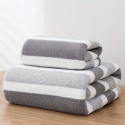 1 Set Quick Dry Towel 1 Set Contemporary Low Allergy Polyester Towels - Quick Dry, Absorbent, Hypoallergenic Rectangular Hand & Bath Towels for RVs, Homes & Kitchens - Machine Washable