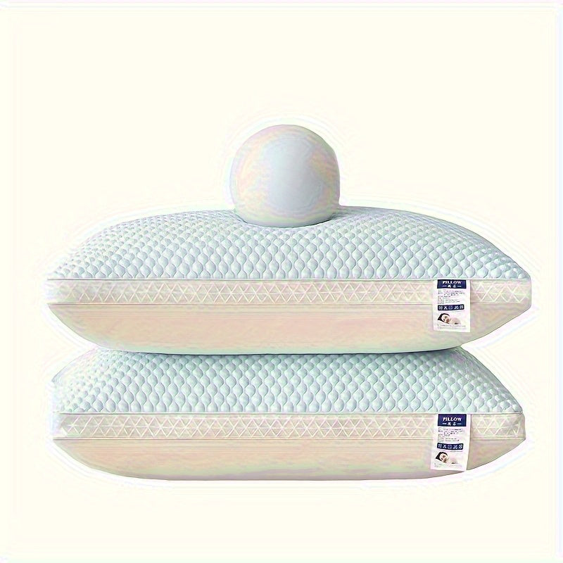 2-Pack Cooling Breathable Tofu Pillows - Relaxing Neck Support, Home, Bedroom, Hotel Comfort Sleep - Perfect Holiday Gift - RV Bedding Accessories, Polyester Material