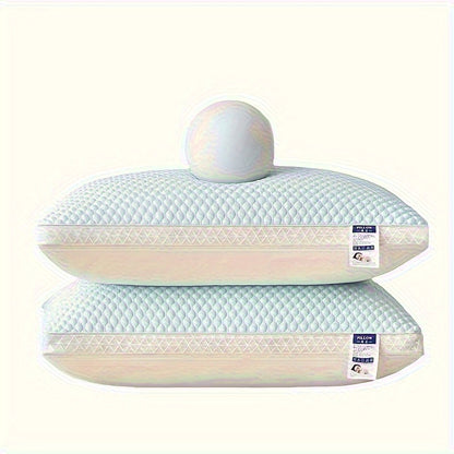 2-Pack Cooling Breathable Tofu Pillows - Relaxing Neck Support, Home, Bedroom, Hotel Comfort Sleep - Perfect Holiday Gift - RV Bedding Accessories, Polyester Material