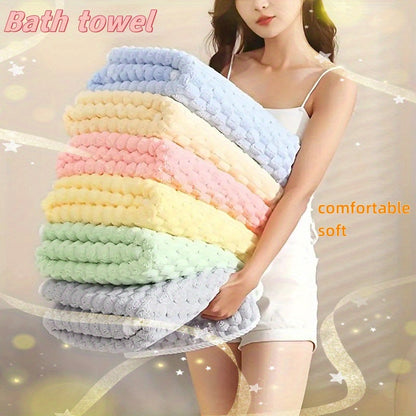 Ultra Soft Cloud Grid Bath Towels Set - Super Absorbent, Quick-Dry Microfiber for Spa & Fitness, Durable Everyday Use - Suitable for Autumn And Winter