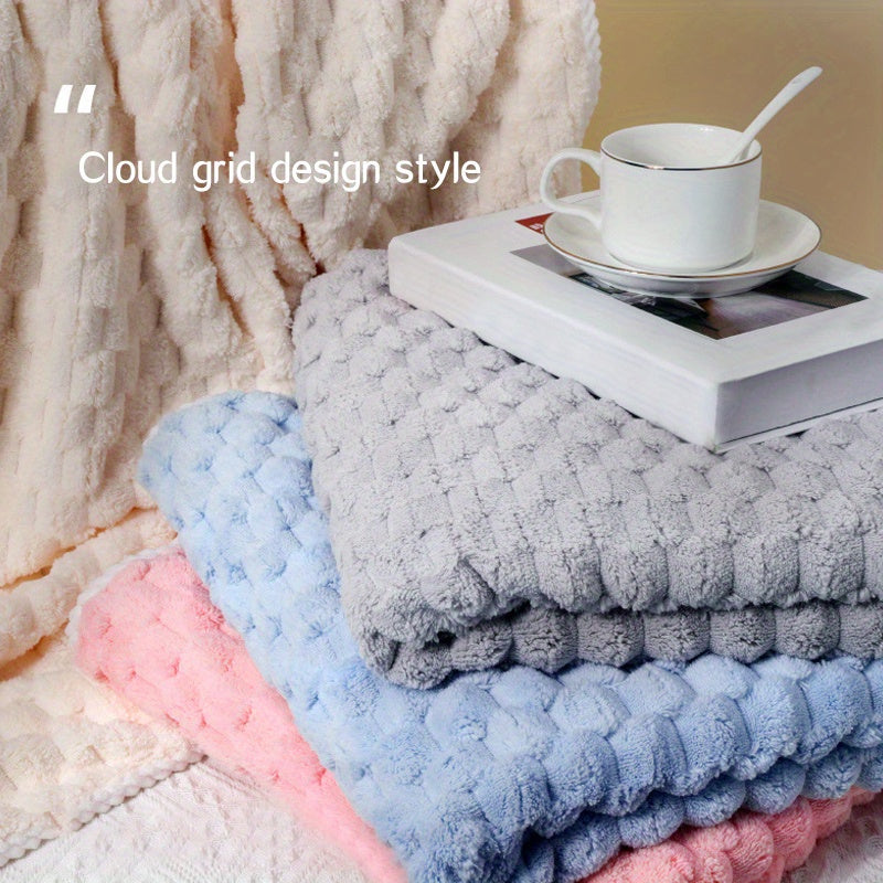 Ultra Soft Cloud Grid Bath Towels Set - Super Absorbent, Quick-Dry Microfiber for Spa & Fitness, Durable Everyday Use - Suitable for Autumn And Winter