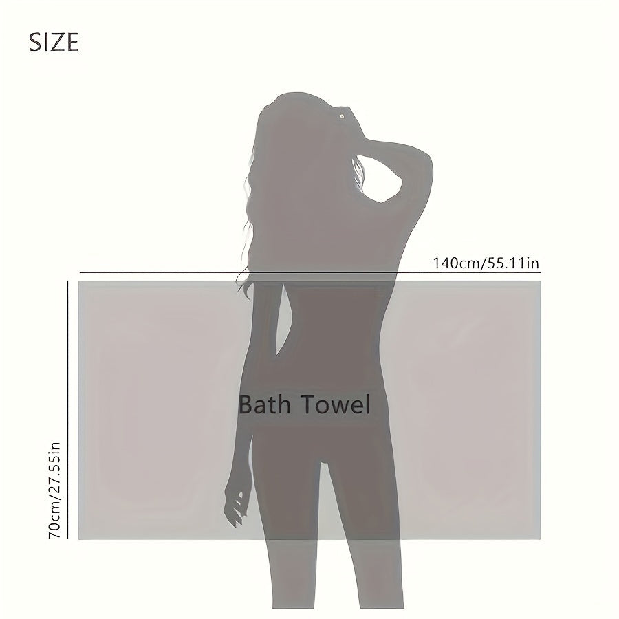 5pcs Striped Bath Towel Set, Absorbent & Quick-drying Showering Towel, Super Soft & Skin-friendly Bathing Towel, For Home Bathroom, Ideal Bathroom Supplies, Family Essentials