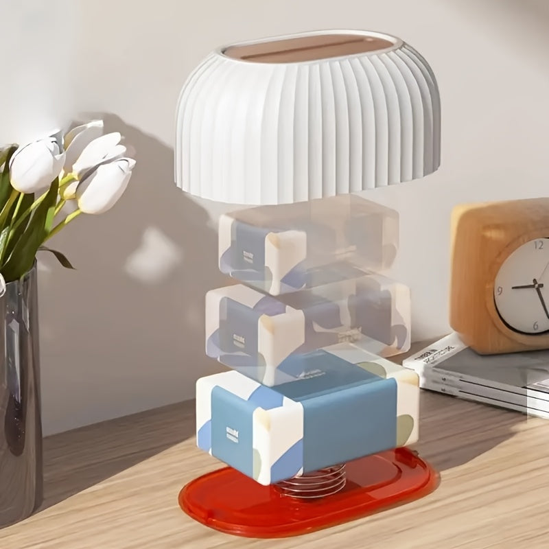 1pc Modern Automatic Lift Tissue Box - Sleek, Luxury Design with Storage for Home & Living Room