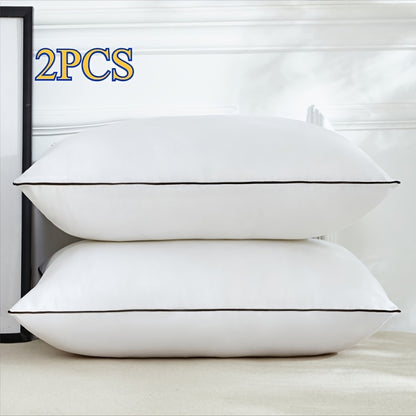 Two-Piece Standard-Size Deluxe Cooling Bed Pillow - Soft 3D microfiber padding provides optimal support and breathable cover provides cool comfort, promotes deeper sleep and reduces bumps, making it ideal for side, back and prone sleepers