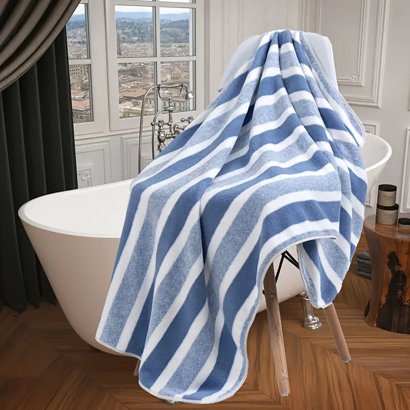 Ultra-Absorbent Microfiber Bath Towel - Quick Dry, Soft & Durable for Sports, Gym, and Shower Use - Available in Brown, Green, Blue