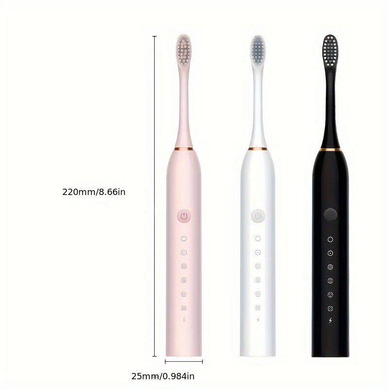 Smart Sonic Electric Toothbrush with Soft Bristles, Rechargeable, Whitening, Automatic, for Adults and Students