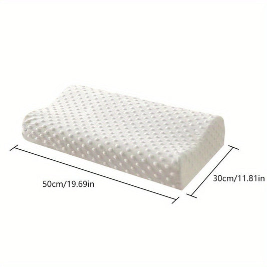 1pc Orthopedic Neck Support Pillow for Gentle Sleep Relief - Soft, Rebounding Comfort with Adjustable Cervical Spine Alignment, White Polyester Cover, Hand Wash Only, Pillow for Neck Pain