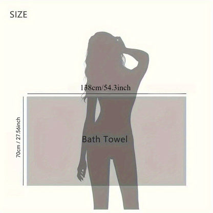 Luxurious Microfiber Bath Towel, Soft, Absorbent Quick-Dry Coral Fleece, Hair-Resistant, Universal Fit, Polyester Fiber, for Bathroom Essentials