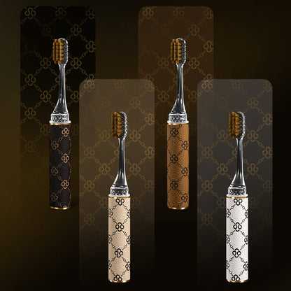 4pcs HENEE Luxury Toothbrushes with Textured Handles, Ultra-Soft & Medium Bristles, Wide Head for Better Oral Care, Portable & High-Quality Design, Ideal for Business Travel, Includes Gift Box