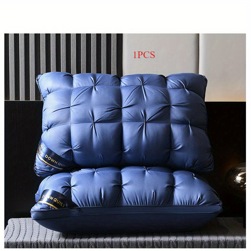 Luxurious 5-Star Hotel Quality Pillow, 19X29 Inches, 600G - Deep Sleep Neck Support, Non-Collapsing High-Density Core, Suitable for All Seasons, Hypoallergenic Polyester Cover, Machine Washable.