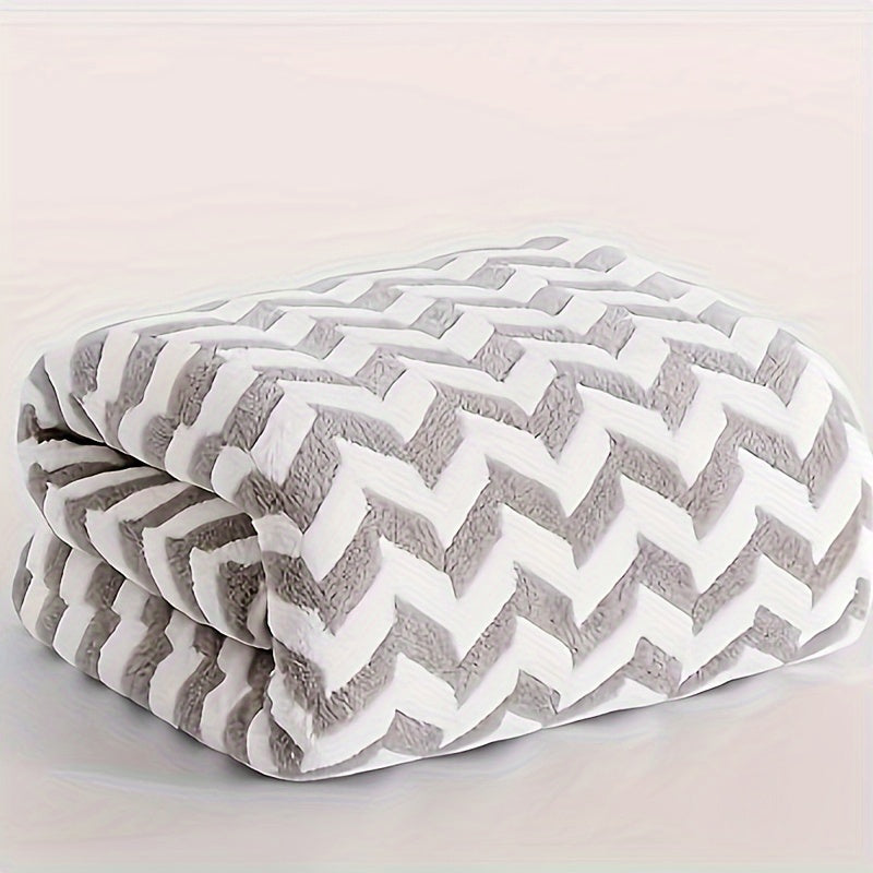 6pcs Vibrant Super Fiber Bath Towels Set - Ultra Soft, Quick-Dry, Super Absorbent, Chevron Pattern in 6 Colors, Ideal for Home, Pool, Gym, 27.5 x 55.1 Inches